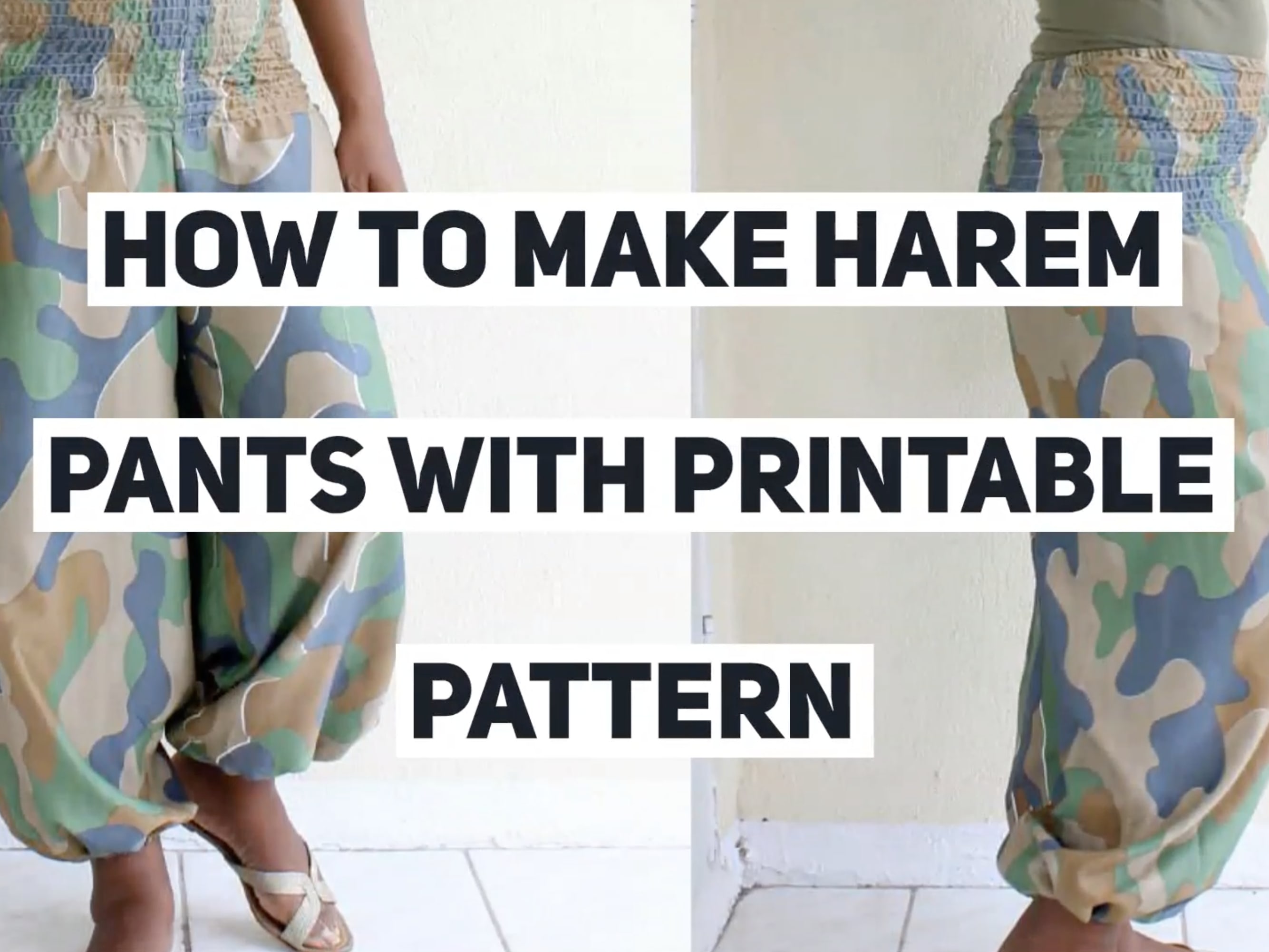 HOW TO MAKE HAREM PANTS PATTERN  PATTERN MAKING TUTORIAL  YouTube