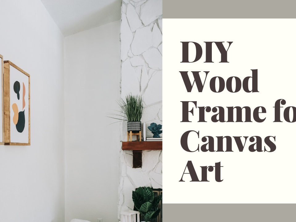 Wood framed shop canvas