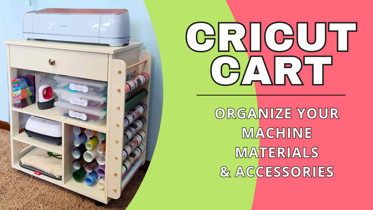 Crafit Compact Rolling Craft Storage Cart for Cricut 