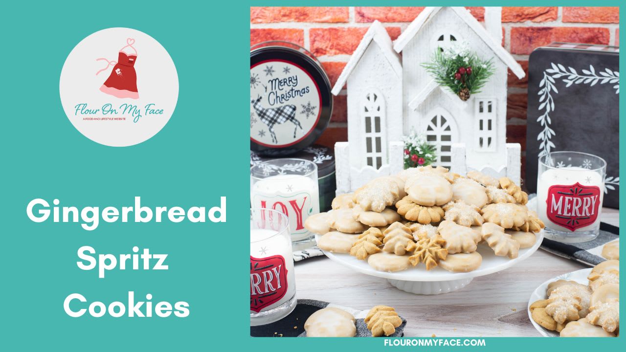 Gingerbread Spritz Cookies - My Sequined Life