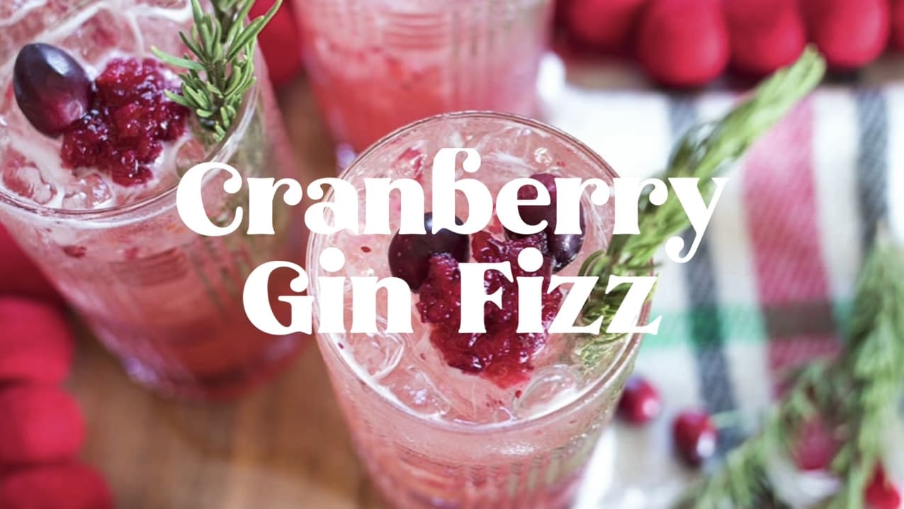 Cranberry gin fizz recipe