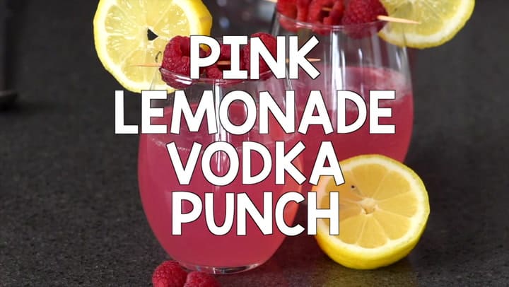Pink Lemonade Vodka Punch - Shake Drink Repeat