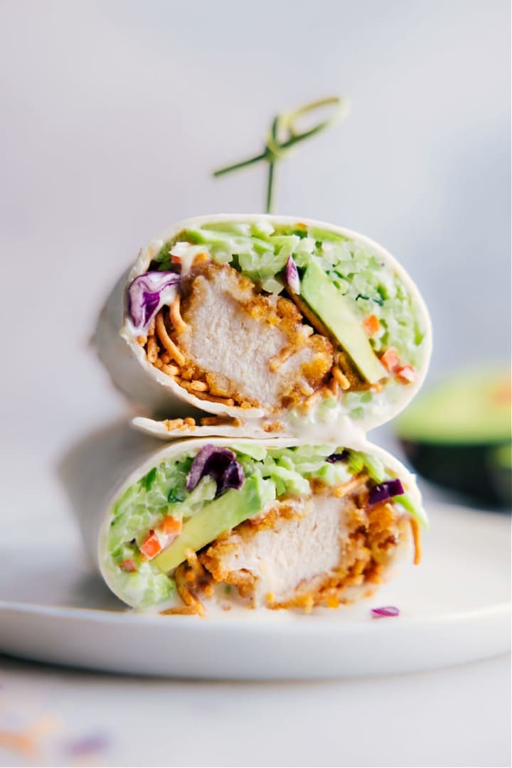 Asian Chicken Salad Wrap - Belly Full