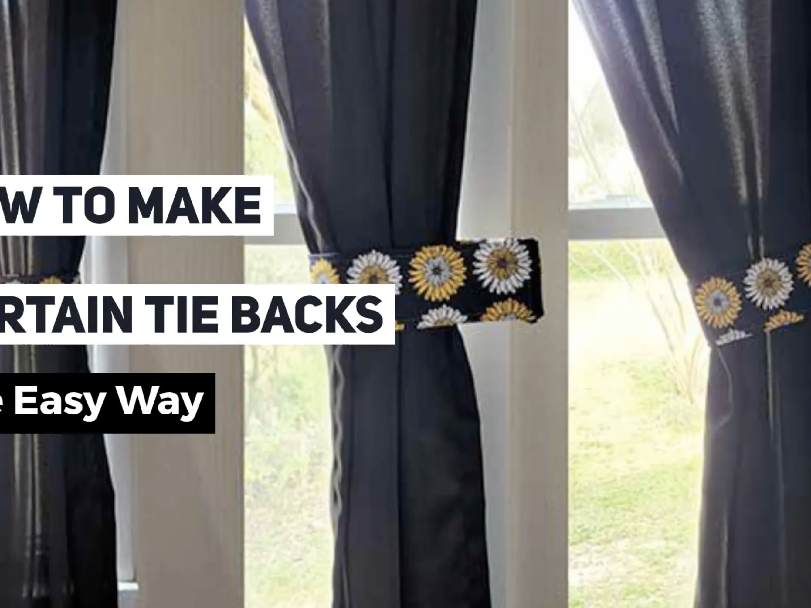 How To Make Curtain Tie Backs The Easy Way!