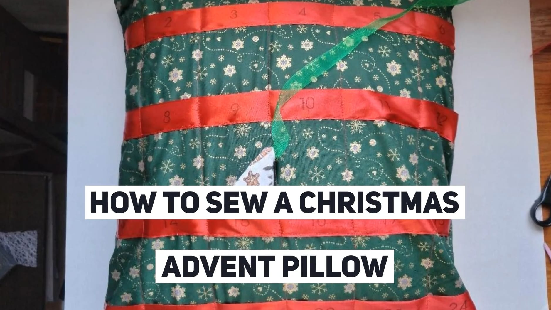 How To Make A Christmas Advent Pillow