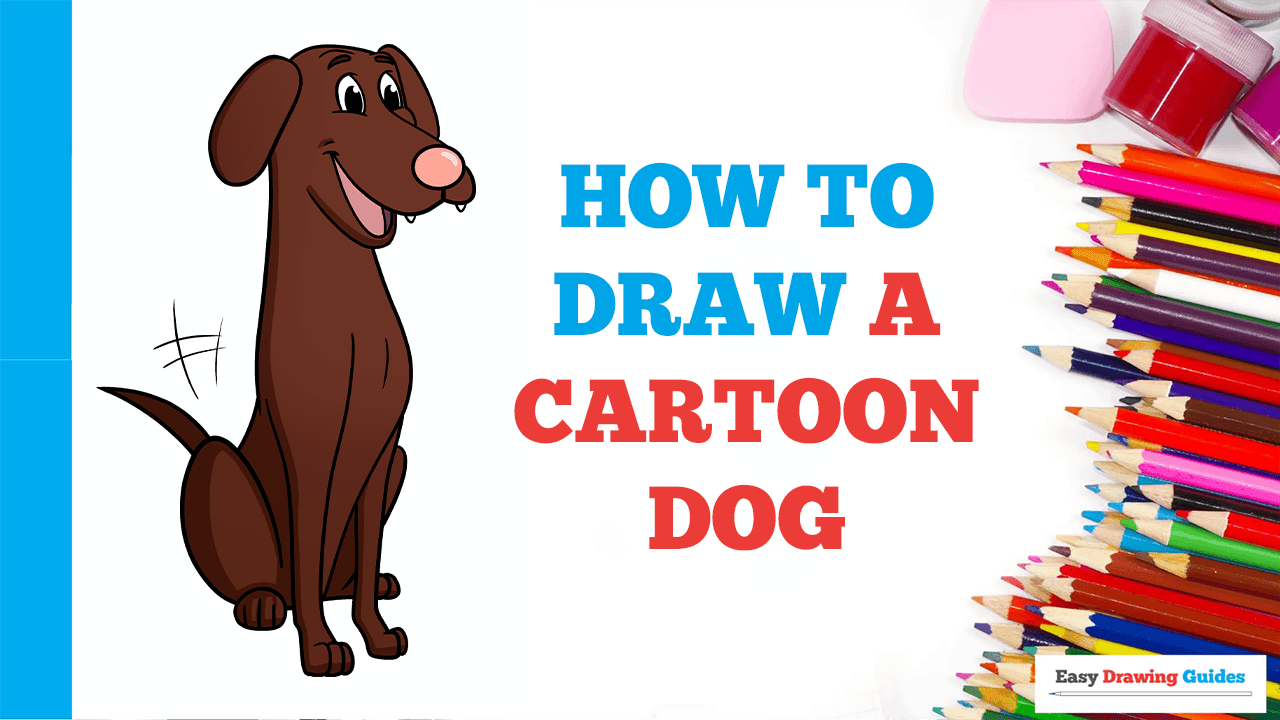 How to Draw a Cartoon Dog - Really Cute Drawing Tutorial