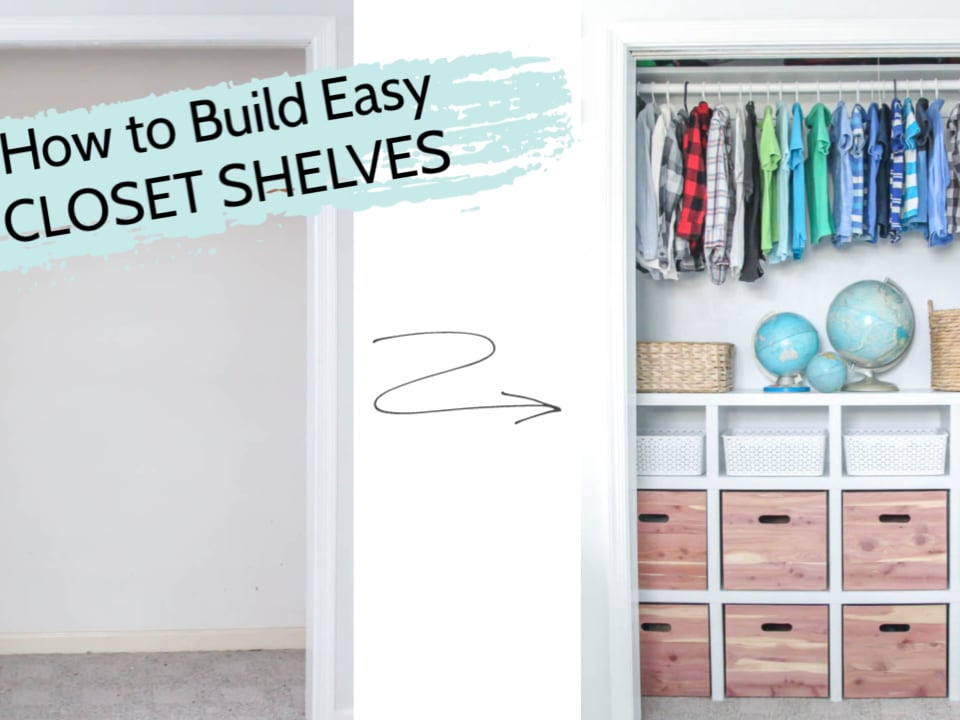 The Easiest DIY Closet Shelves - Jenna Kate at Home