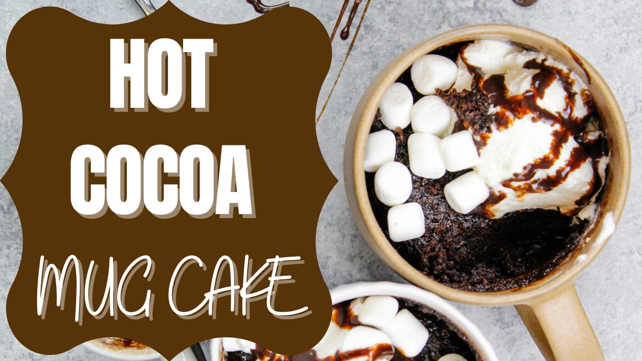 Hot Chocolate Microwave Mug Cakes - Pinch Of Nom