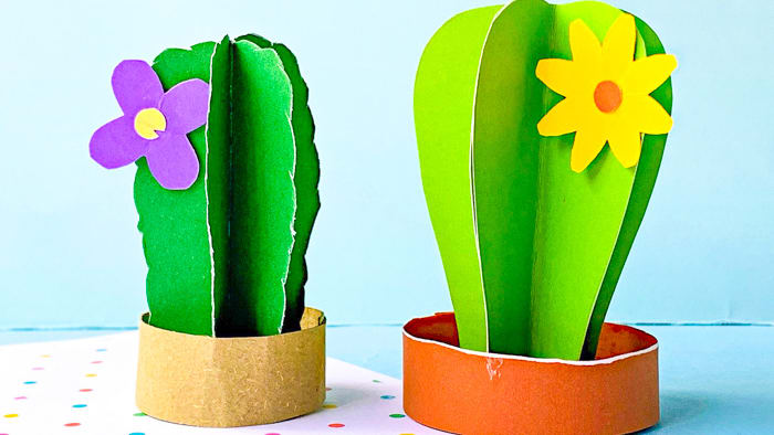 3D Paper Cactus Craft
