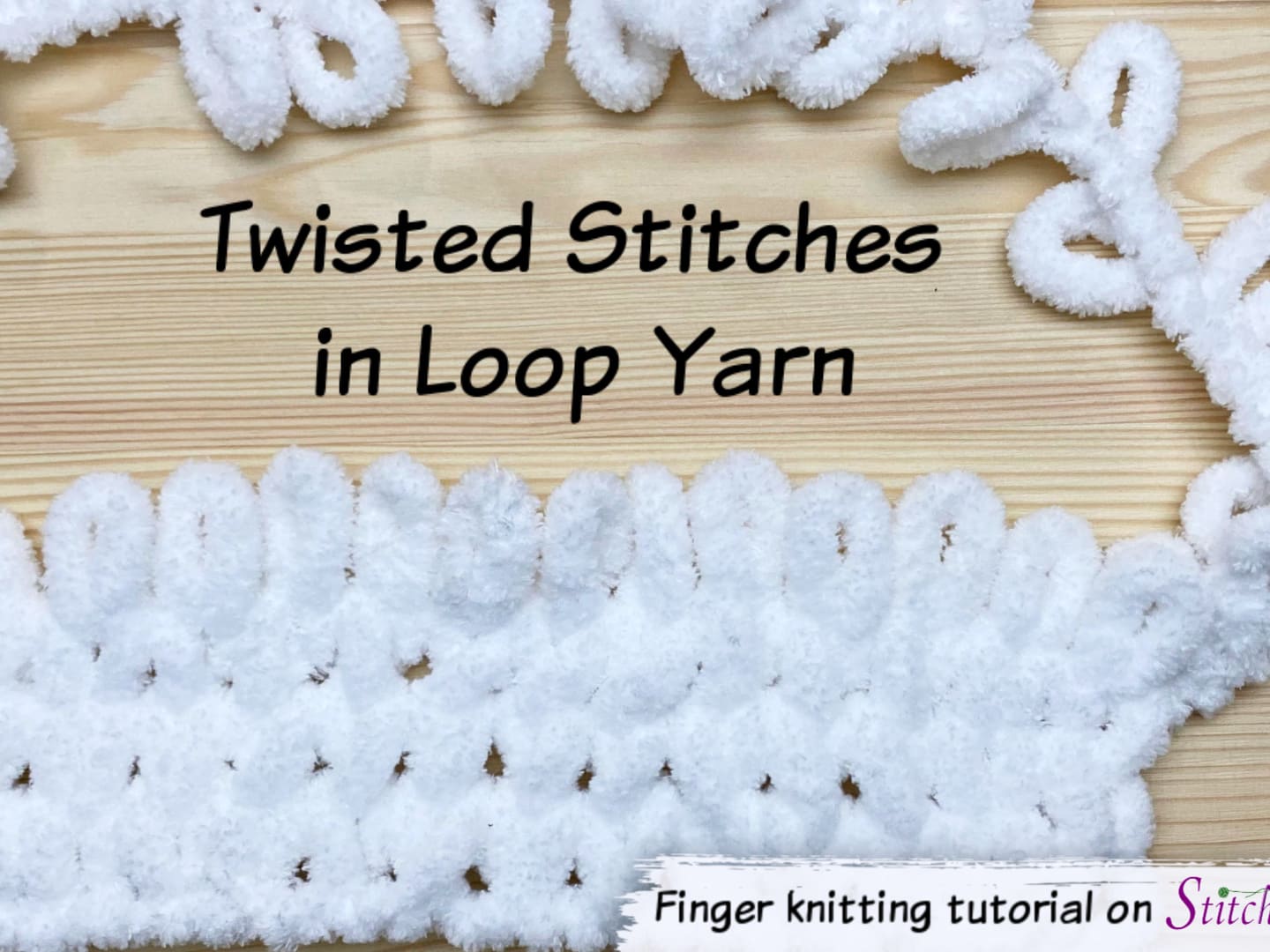 Twisted Knit Stitches in Loop Yarn - Stitches n Scraps