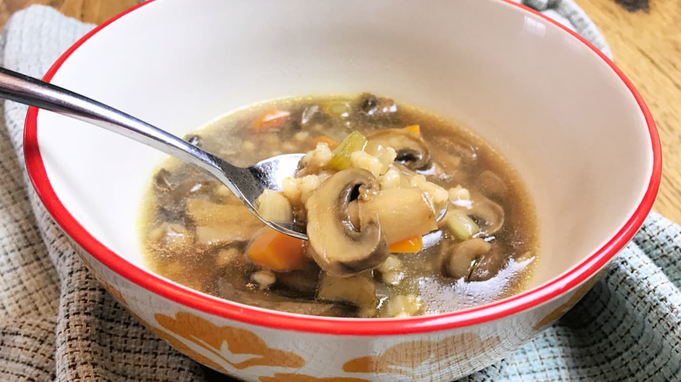 Beef mushroom barley soup online instant pot