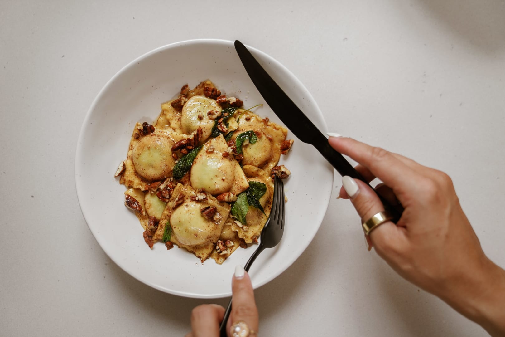 Pumpkin Sage Ravioli with Browned Butter Pecans (plus a look at