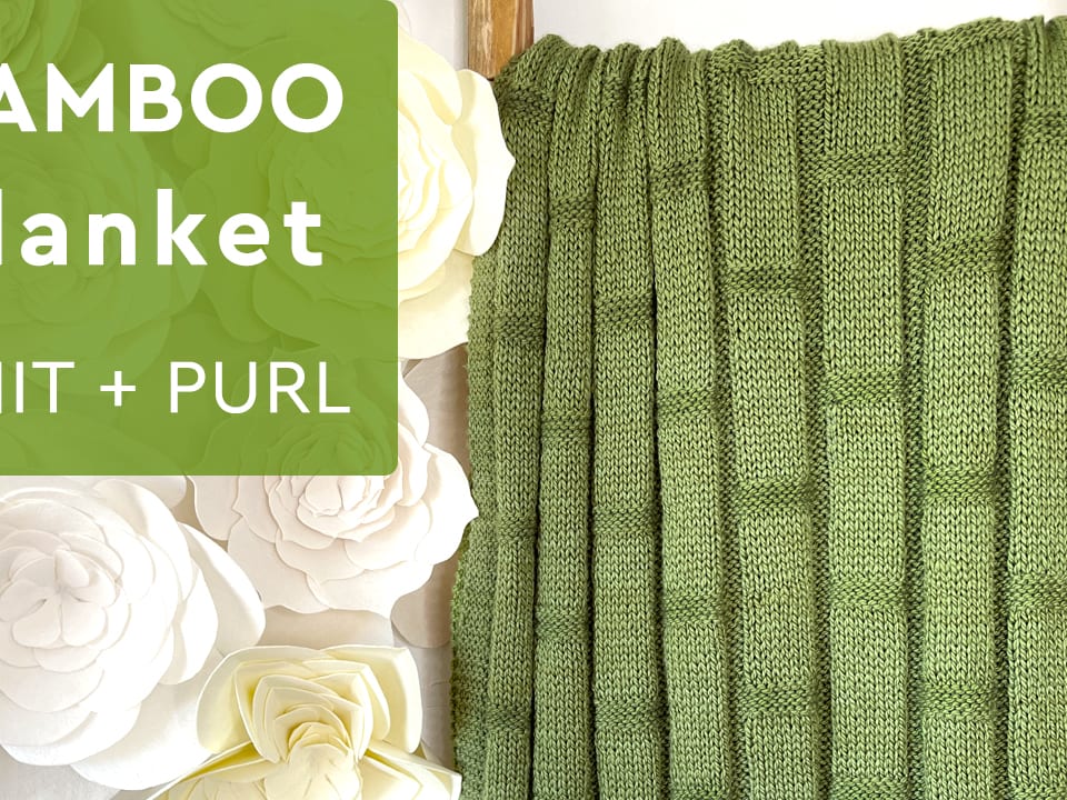 Bamboo knitted blanket clearance