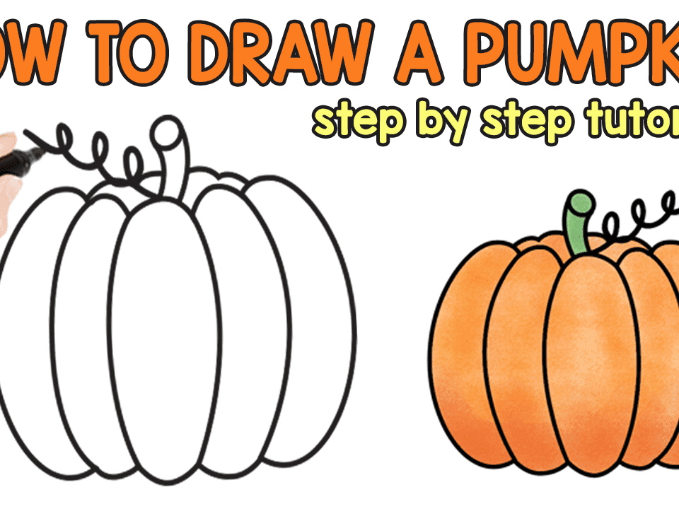 How to Draw a Pumpkin - Easy Peasy and Fun