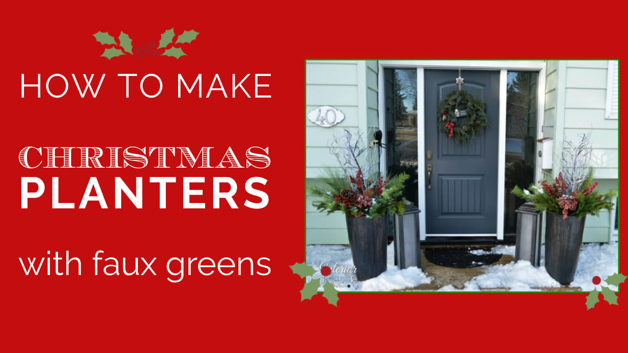 How To Make Festive Christmas Planters With Faux Greens - Interior  Frugalista