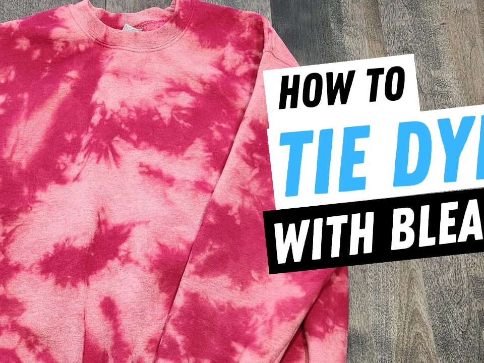Bleach tie dye red sweatshirt outlet