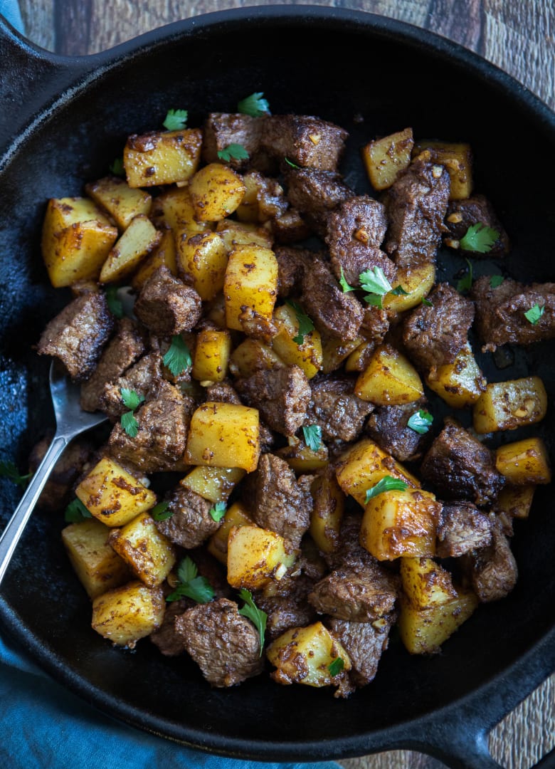 Beef Sirloin Tip Steak with Garlic Butter Potatoes