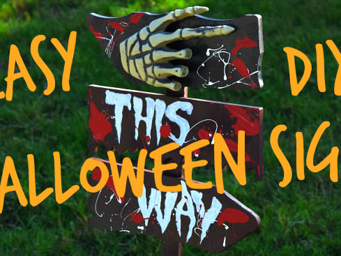 How To Make A Halloween Sign Without An Expensive Machine - Upright and  Caffeinated