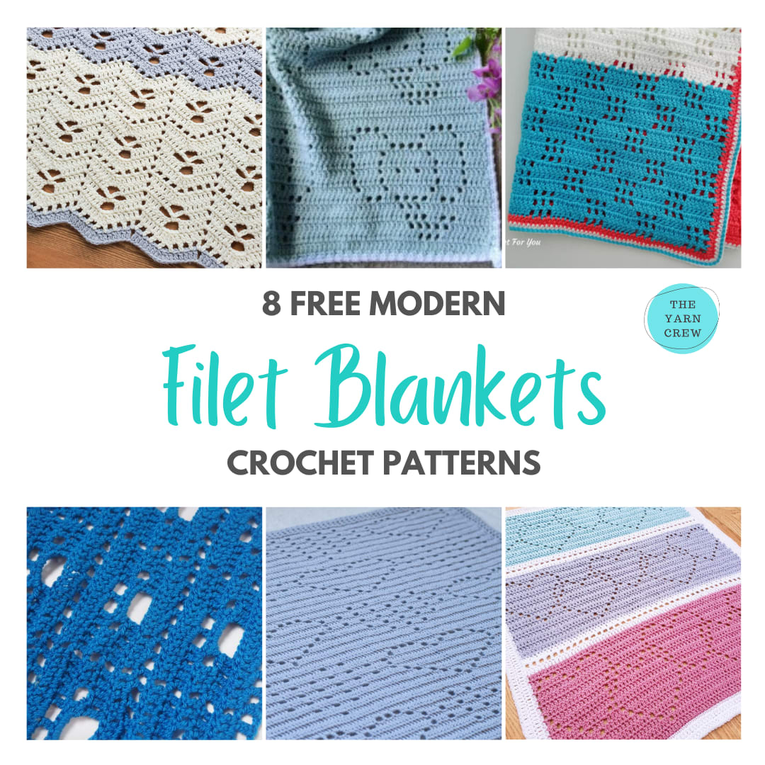 8 Free Modern Filet Blanket Crochet Patterns The Yarn Crew