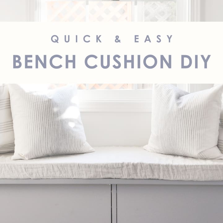 Easy DIY bench cushion with removable cover - Hydrangea Treehouse