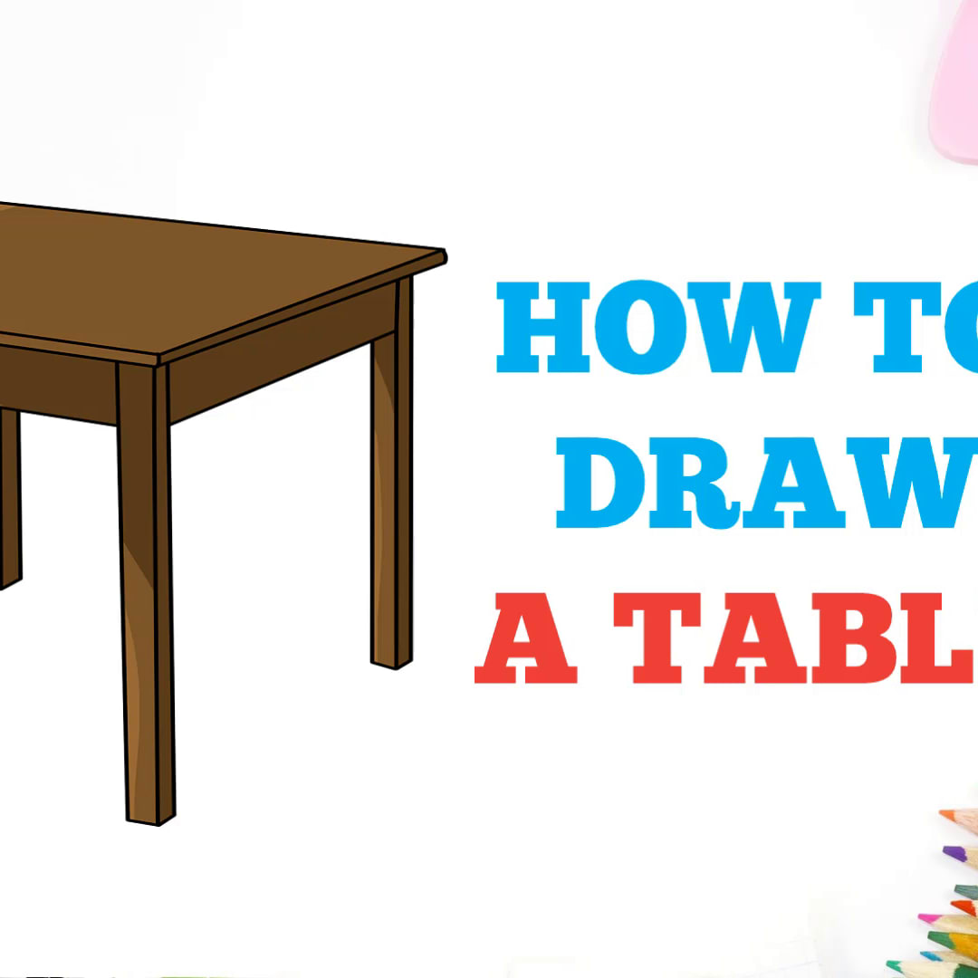 How to Draw a TABLE EASY Step by Step 