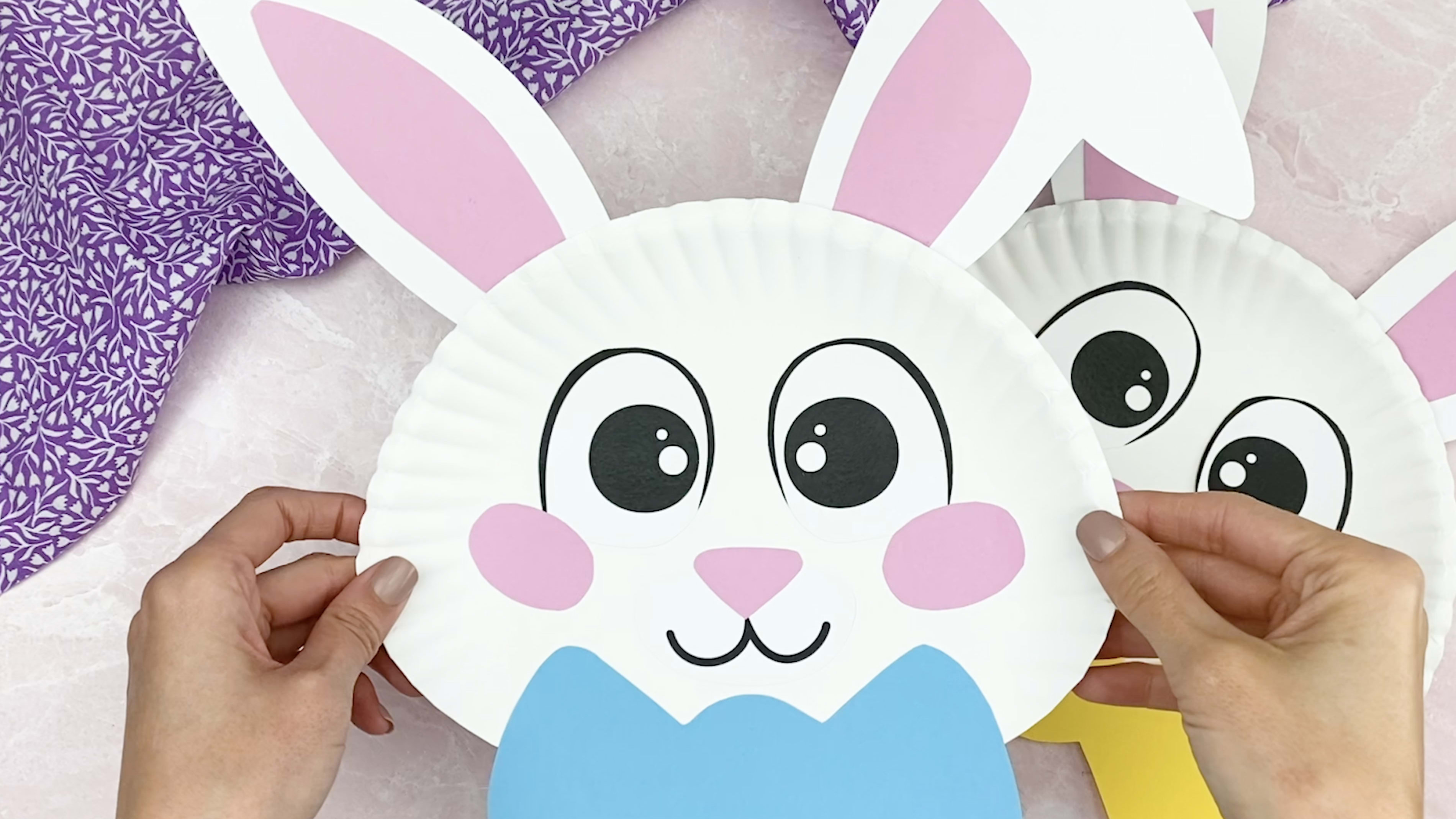 Paper plate easter bunny 2025
