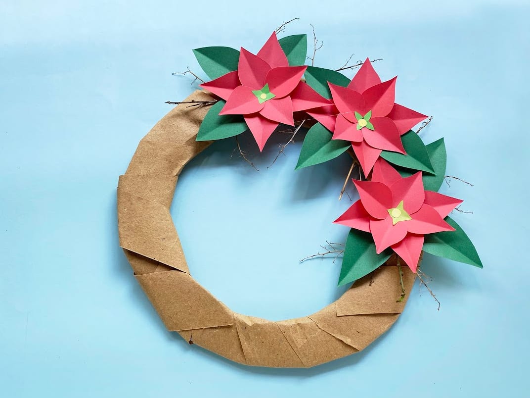 Paper Christmas Wreath - Made with HAPPY