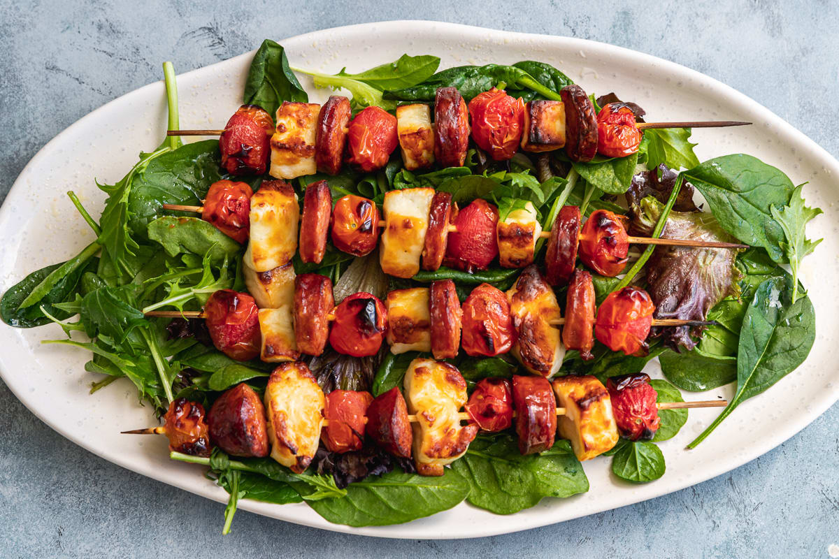 Halloumi skewers jamie oliver hot sale