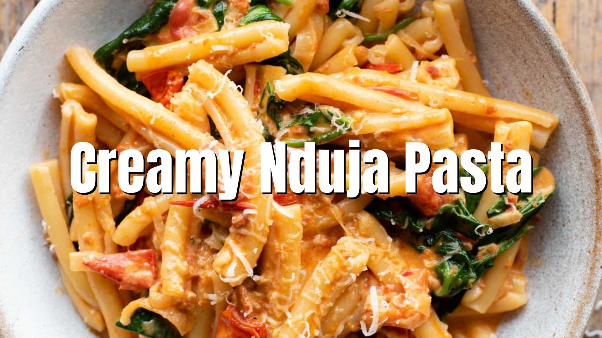 Linguine with Creamy 'Nduja Tomato Sauce - Serving Dumplings