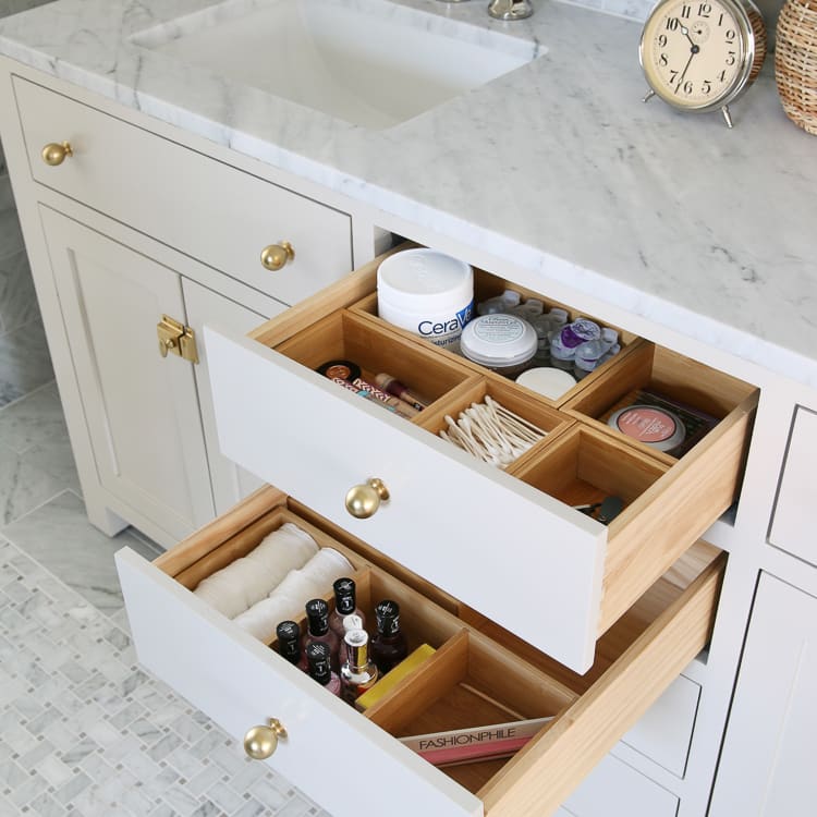 Bathroom Vanity Organization • theStyleSafari