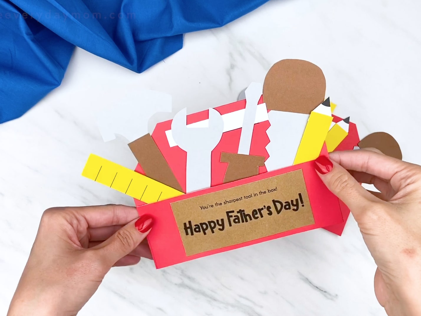 Father's Day Toolbox Craft [Free Template]