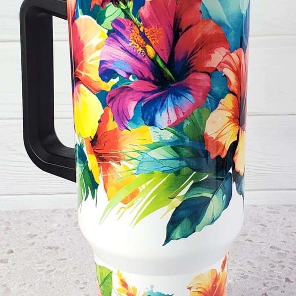 Here's a fast tutorial on how I wrapped my 40 ounce Stanley dupe tumbl, Sublimation Tumblers