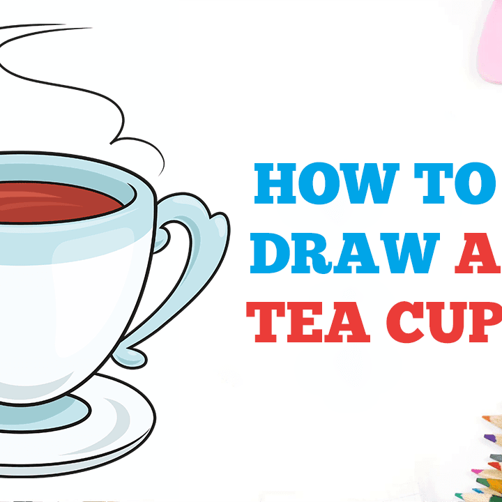 How to online draw tea cup