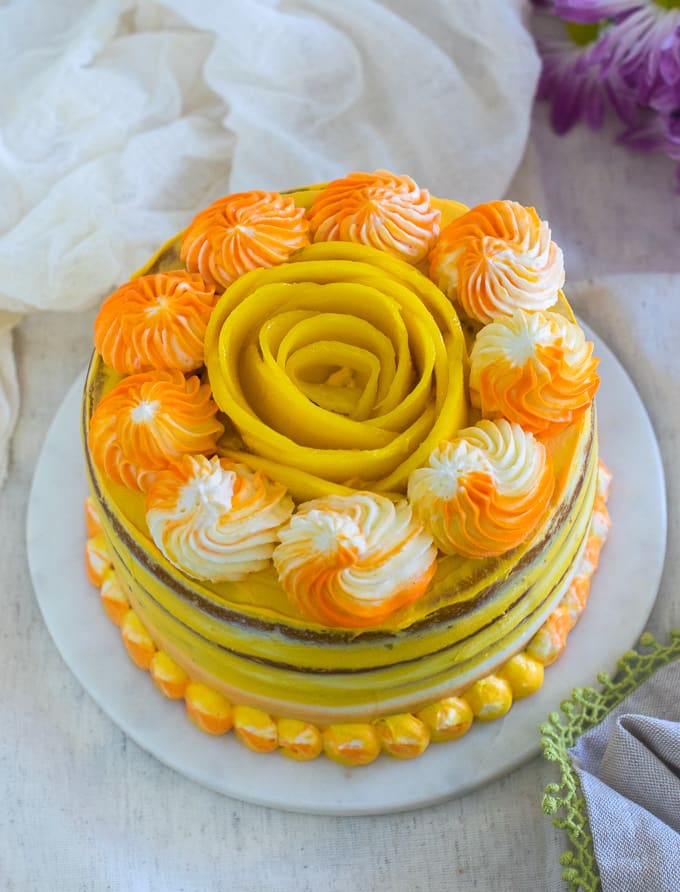 Mango white velvet cake  Recipes  deliciouscomau