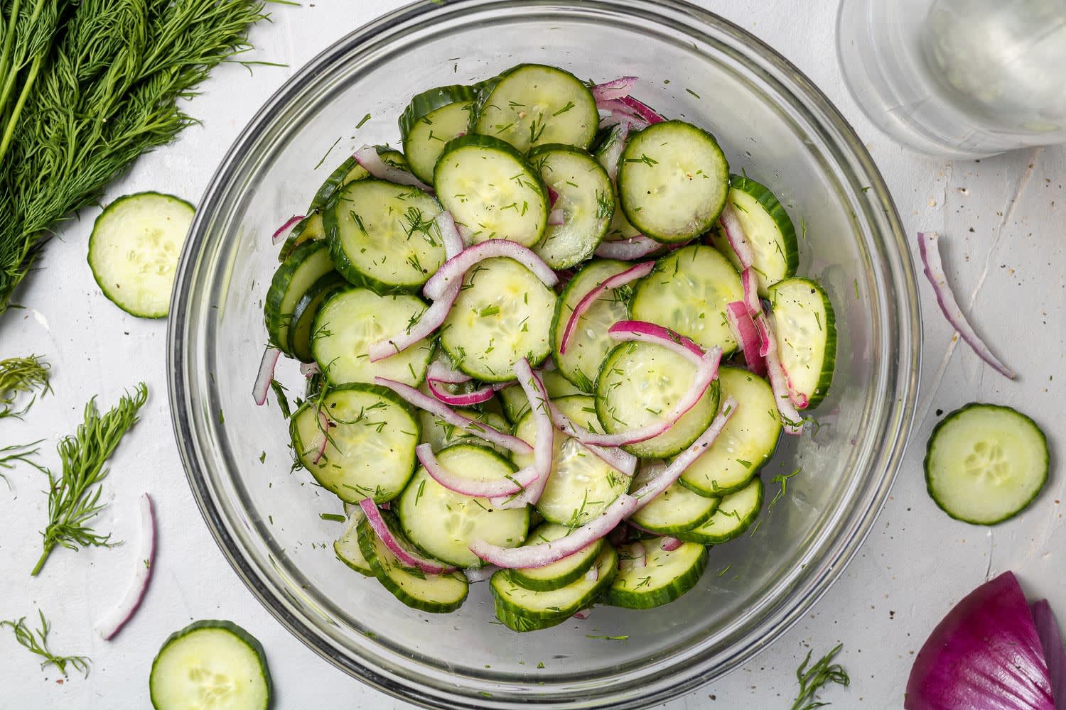Simple Cucumber Salad with Vinegar (Marinated Cucumbers) - Perry's