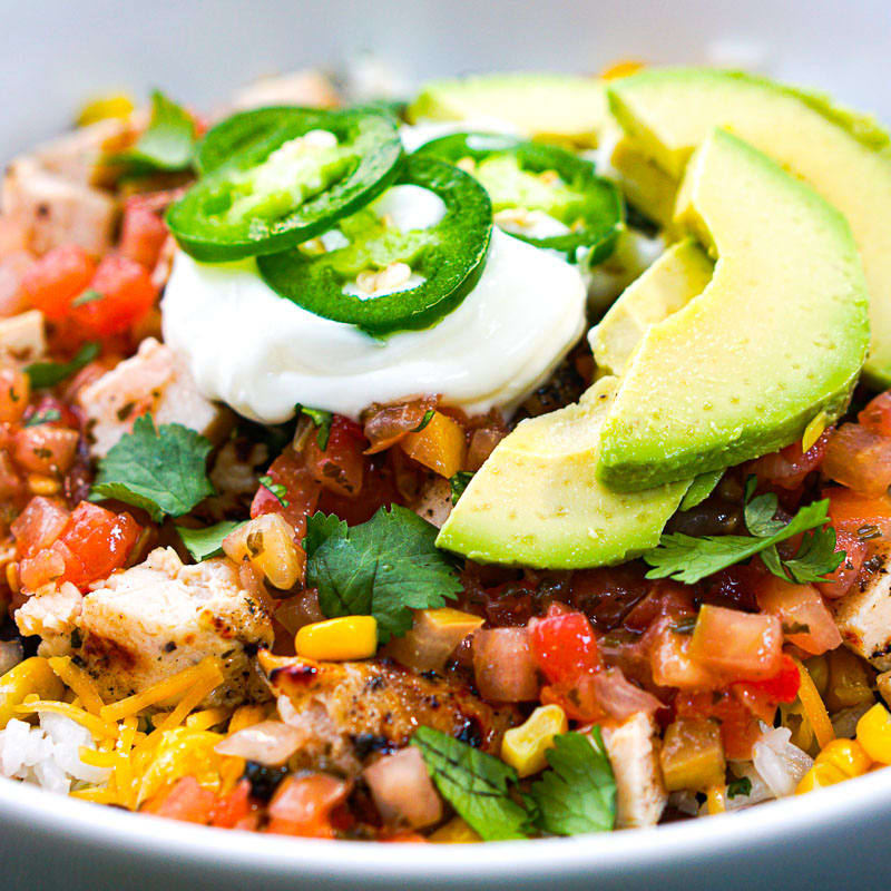 Easy Mexican Rice Bowl Recipe  using leftovers for a healthy meal