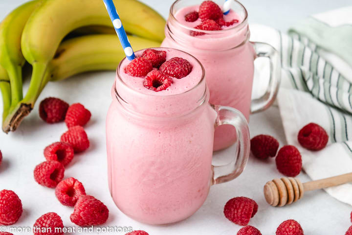 10 Minute Raspberry Smoothie - More Than Meat And Potatoes