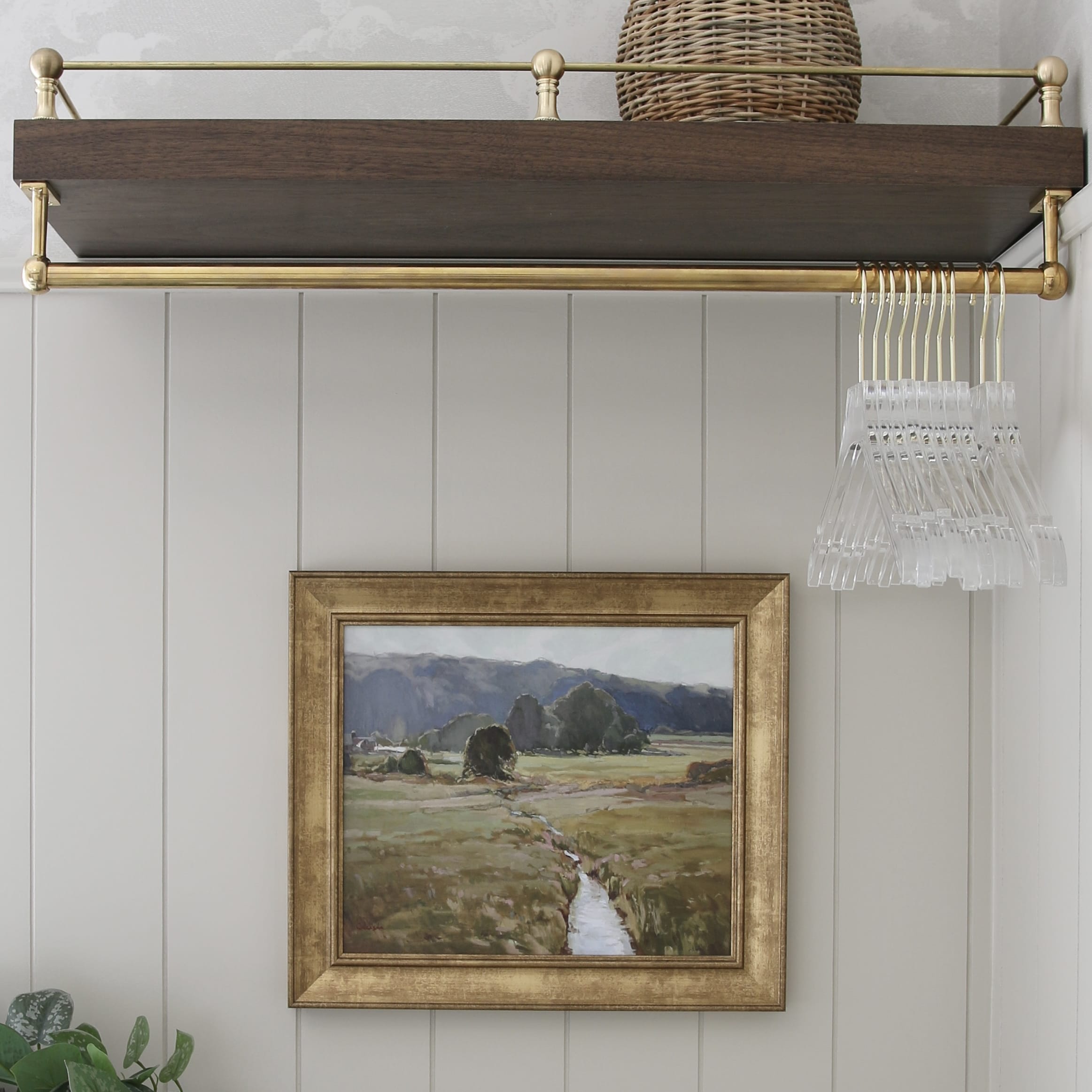 DIY Brass Decorative Gallery Rail for Shelves, Thrifty Decor Chick
