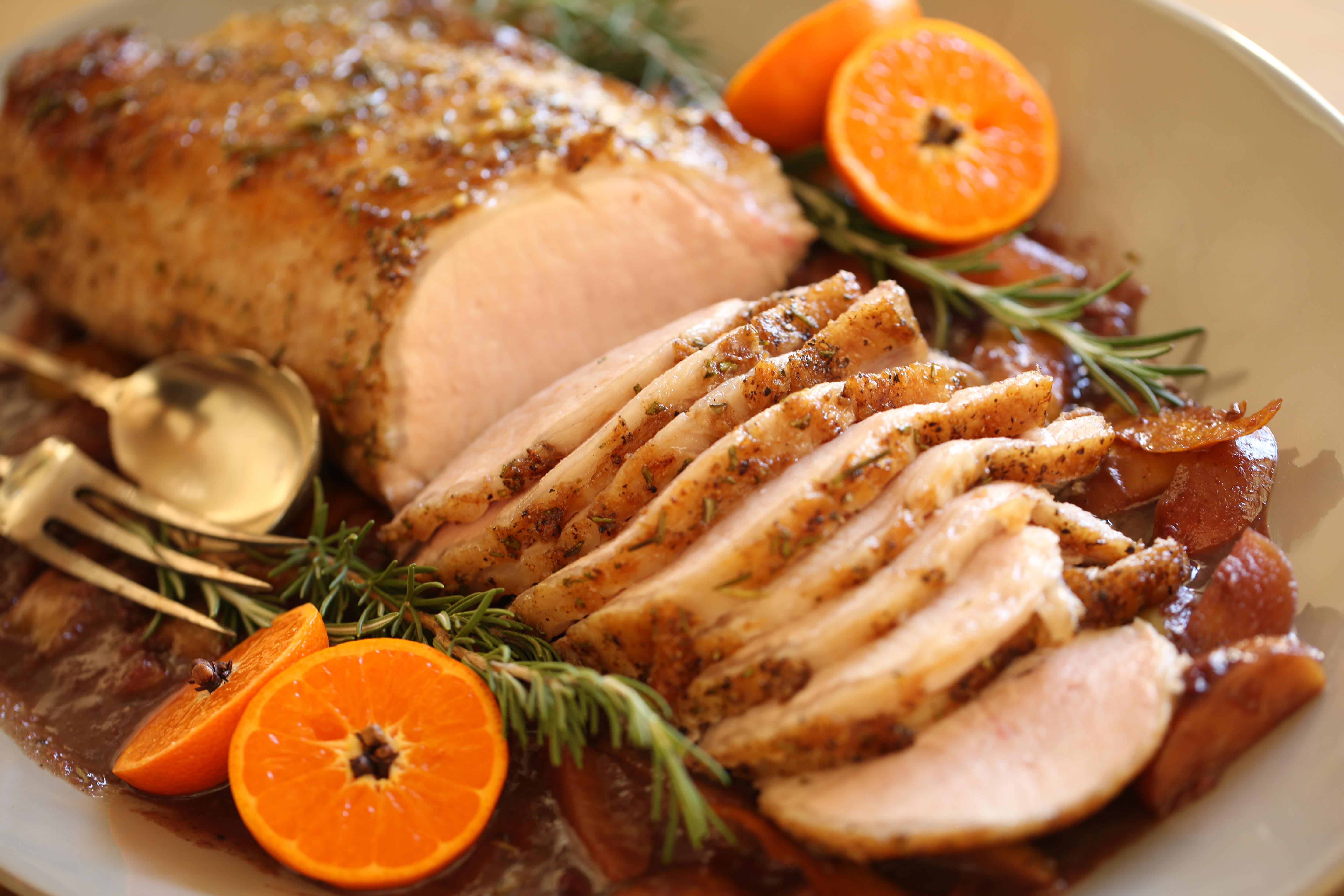 Pork Loin Roast with Maple Glaze - Entertaining with Beth % %