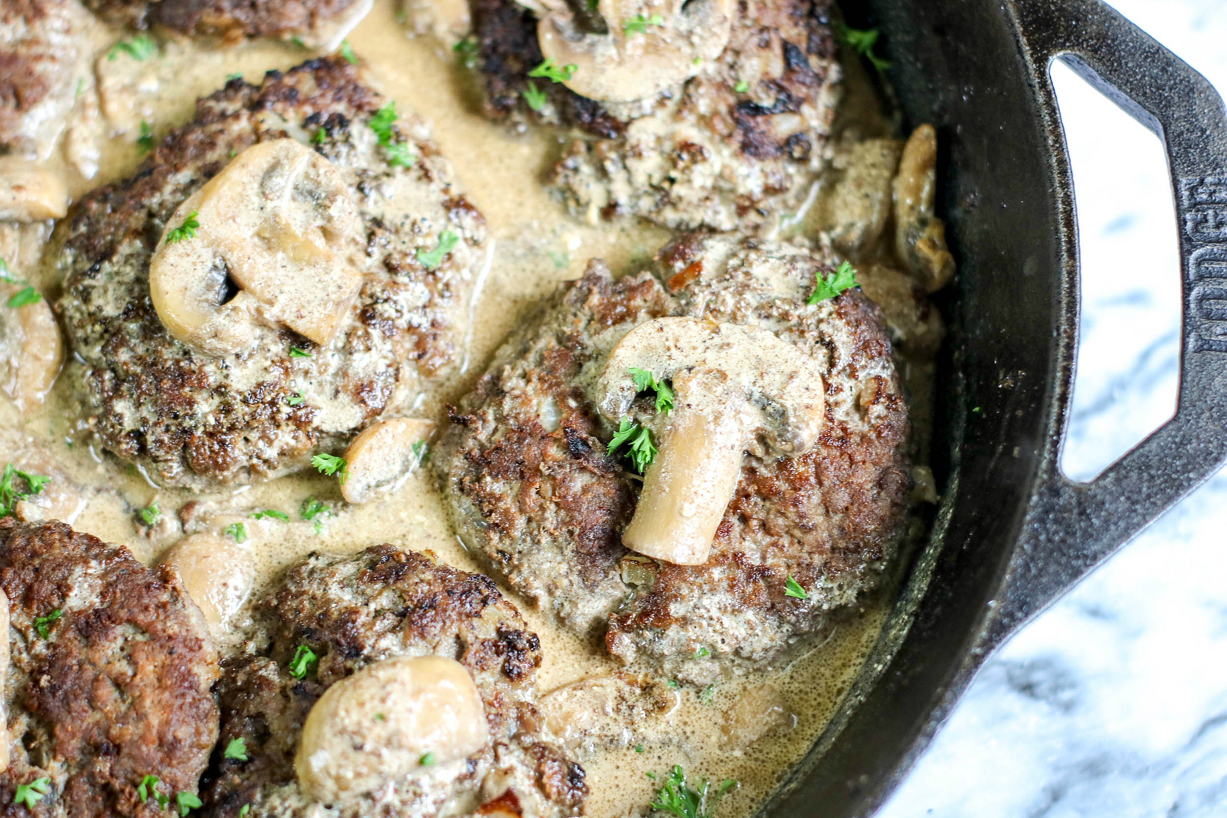 keto salisbury steak slow cooker
