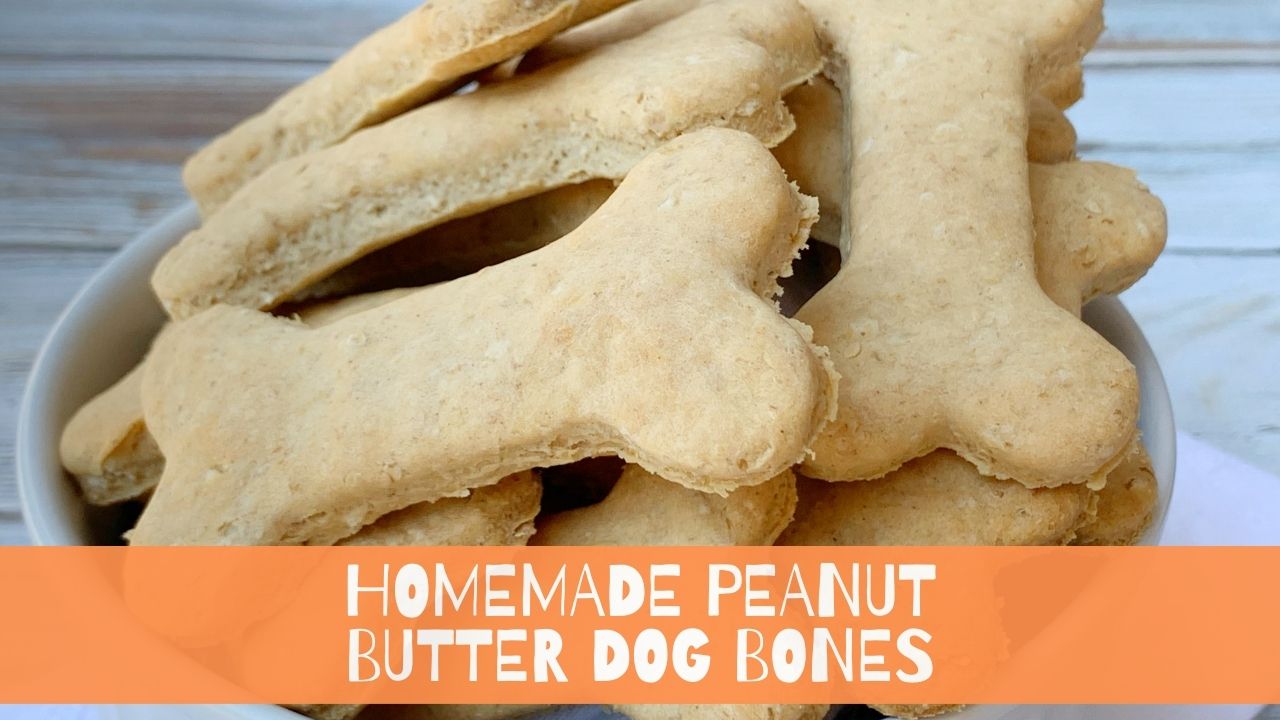 Homemade dog bones with peanut butter sale