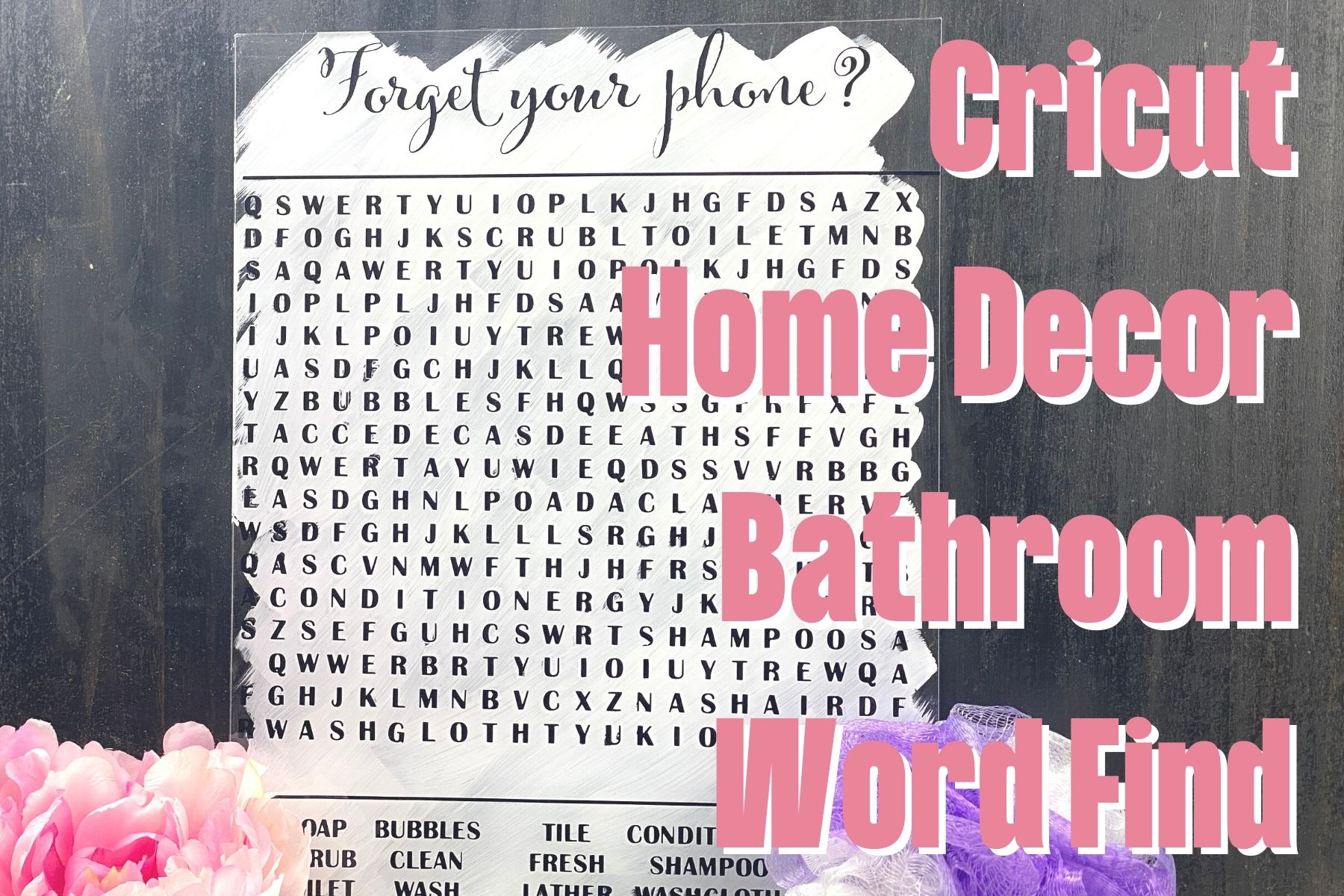 DIY Bathroom Wall Decor With Cricut - Aubree Originals