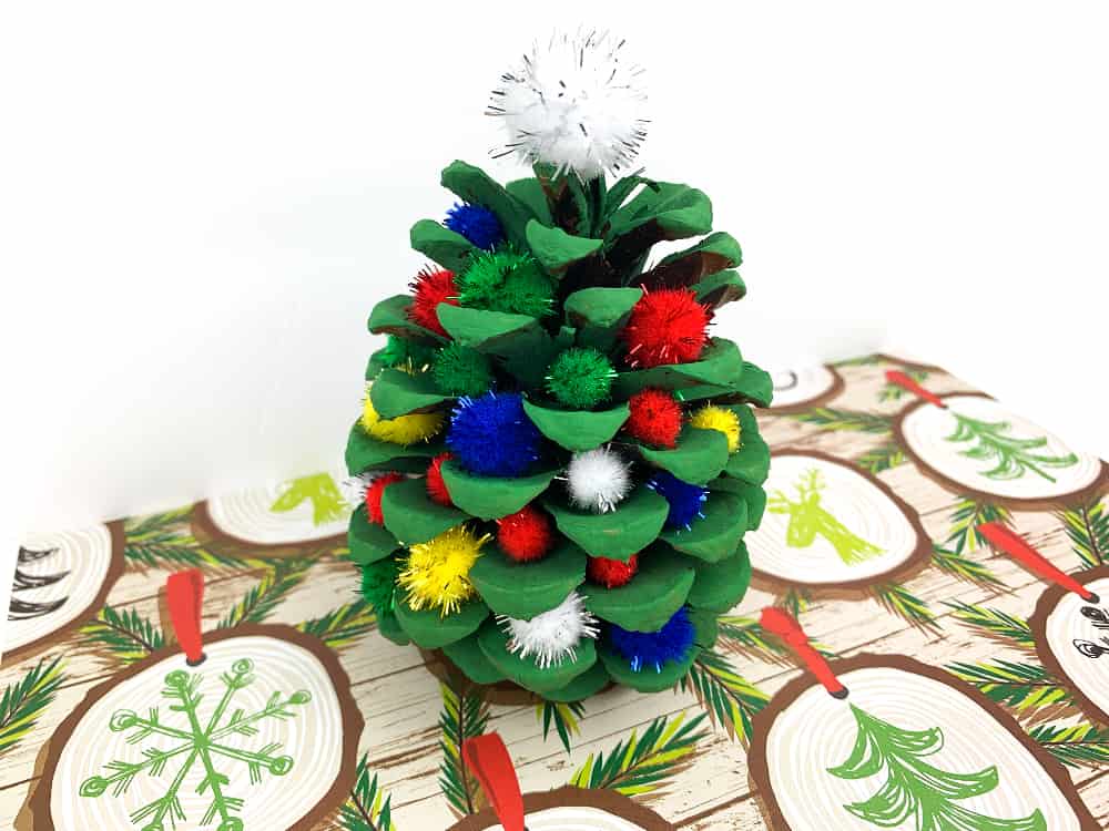 Pinecone Christmas Tree Craft - Super Simple