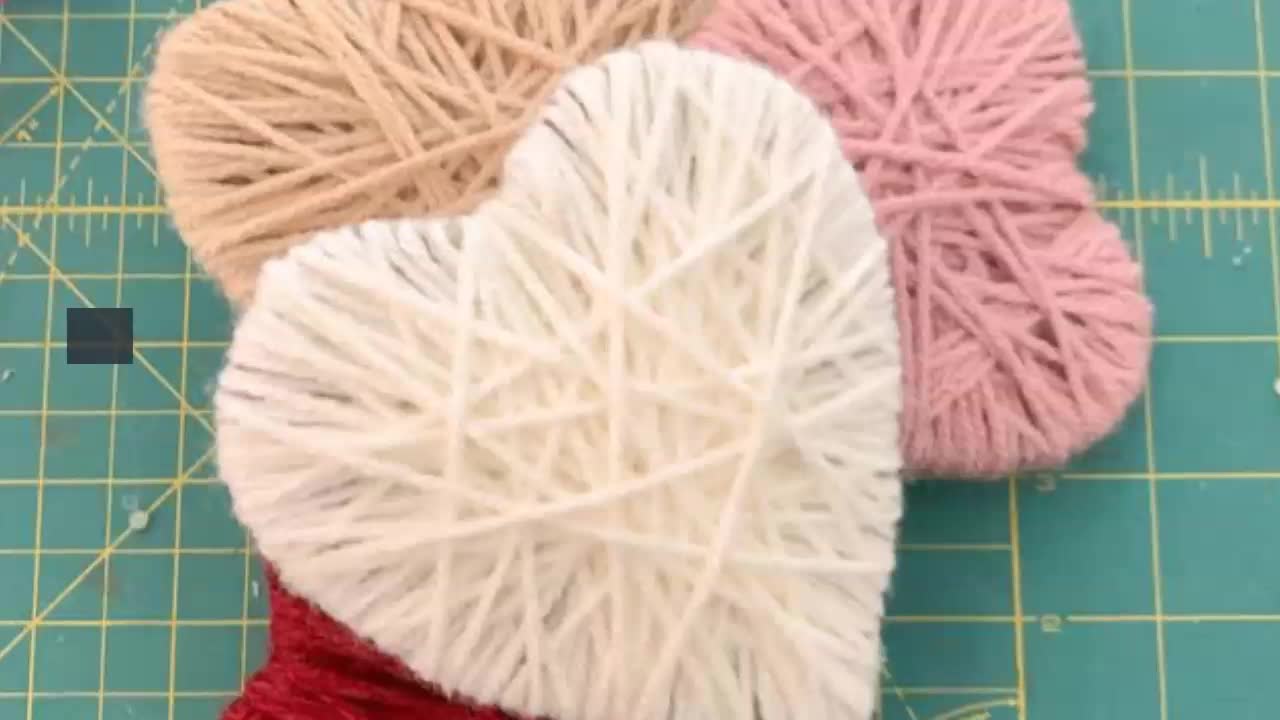 Valentine's Day Craft: Yarn Wrapped Hearts Tutorial