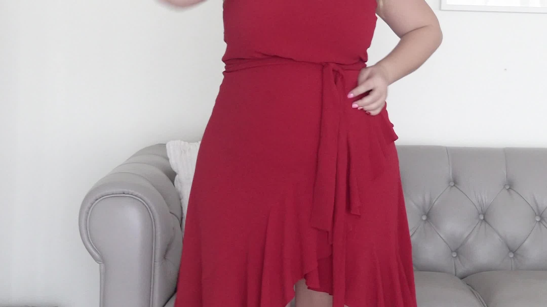 Red dress rose shop gold shoes