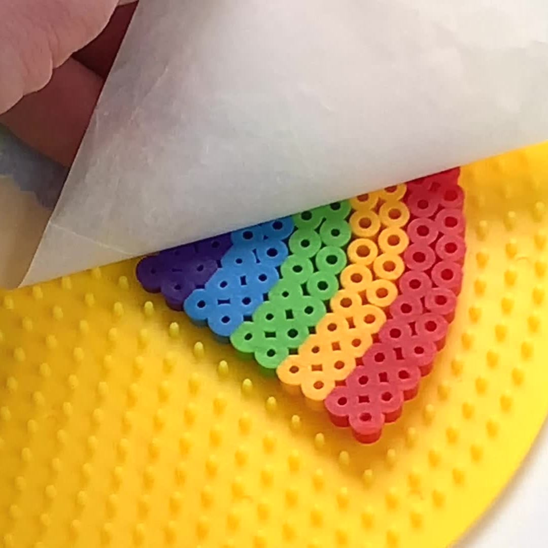 DIY Rainbow Perler Bead Magnetic Letters