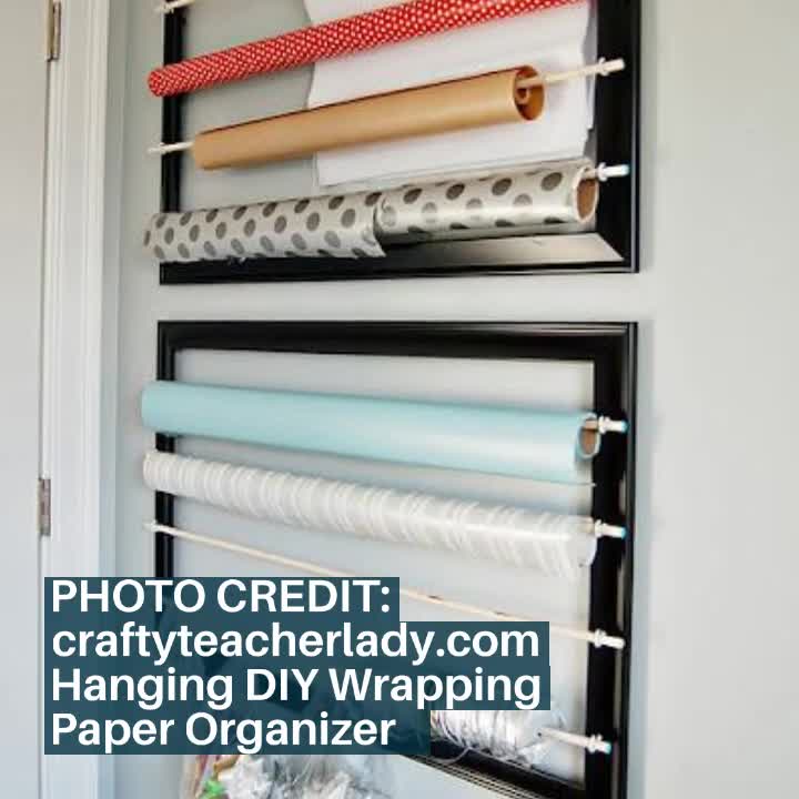 DIY Back-Of-Door Wrapping Paper Storage