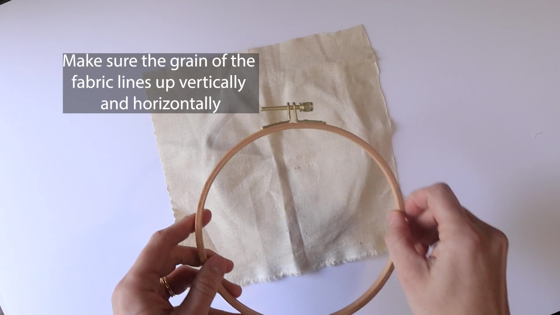 Preparing to Embroider- Stretching Fabric into the Hoop 