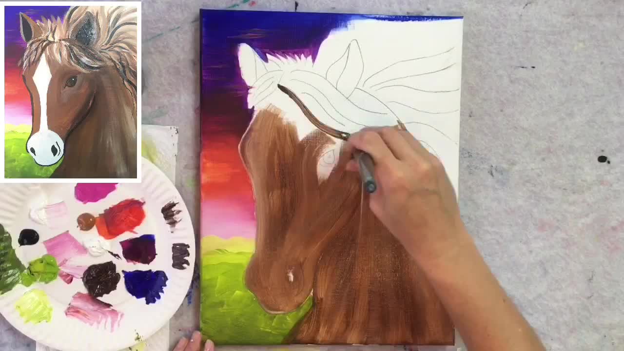 Learn To Paint A Horse Trail Mate Acrylic Painting Book Layer By Layer  Paint