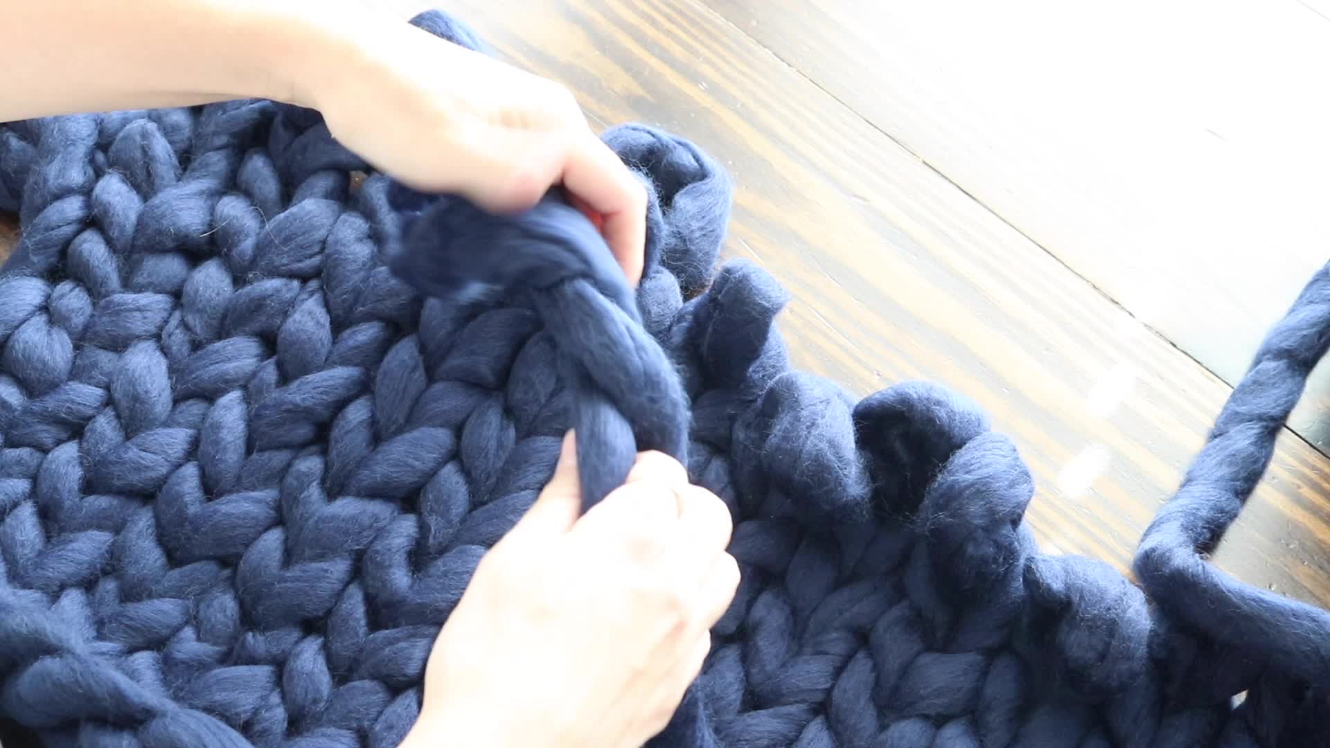 How to Knit a Chunky Blanket for Beginners: No Needles Required!